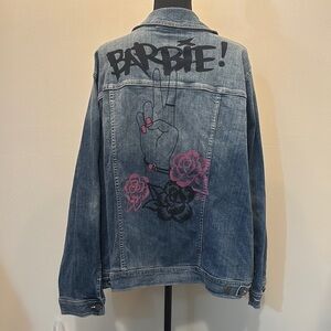 Torrid + Barbie Women’s Size 6X Blue‎ and Pink Jean Jacket torrid size 6